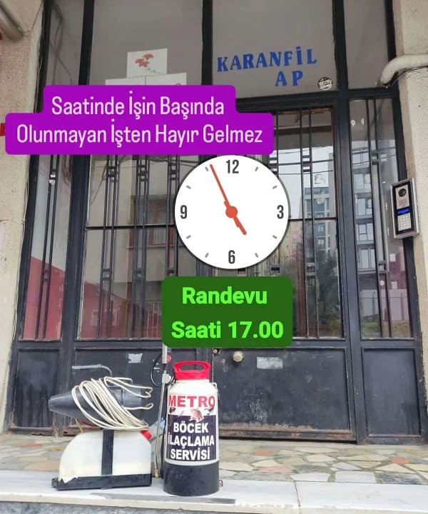 Metro Böcek İlaçlama Randevu Uygulaması 3